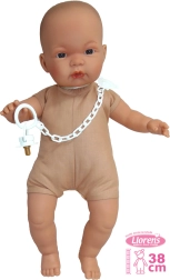 Realistische babypop Llorens - met geluiden en zacht lichaam 38 cm