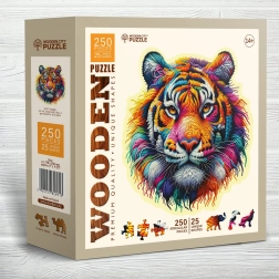 Houten puzzel Tedere Tijger 250 stukjes