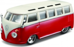 Bburago Volkswagen Van Samba 1:32 rood‑wit model