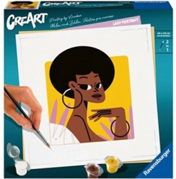CreArt portret – schilderen op nummer 20 × 20 cm