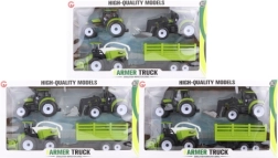 Set van kunststof landbouwmachines met aanhanger