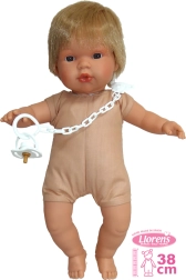 Realistische pop Llorens Sasha met geluiden en zacht lichaam - 38 cm