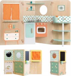 Opvouwbaar multifunctioneel huisje met keukentje CLASSIC WORLD XXL