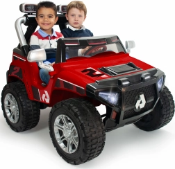 Elektrische kinderauto 24V Monster voor twee, LED-verlichting – INJUSA