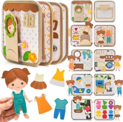 2Kids Toys sensorisch busyboek Huisje met pop