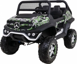 Elektrische kinderauto Mercedes-Benz Unimog met camouflage