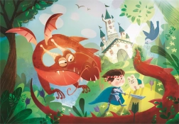 Clementoni Puzzel Draak en ridder 180 stukjes