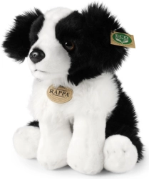 Pluchen border collie hond zittend 30 cm eco‑friendly