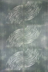 Schuimrubberen puzzelvloermat Humbi 180 × 120 cm met witte bogen