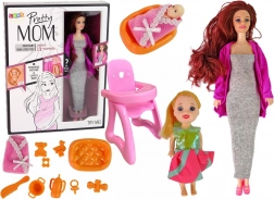 Zwangere pop met accessoires