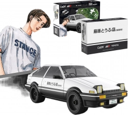 Bouwset CaDA Toyota AE86 Trueno Initial D – witte stadsauto, 72 stukjes