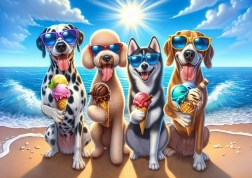 Puzzel Honden op vakantie 200 stukjes