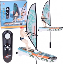 RC windsurfer met LED-verlichting – op afstand bestuurbaar watertspeelgoed – groen
