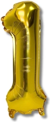 Folieballon cijfer 1 40 cm – Goud
