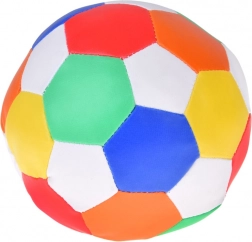 Zachte kleurrijke textielen bal van eco-leer 15 cm