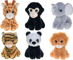 Pluchen safaridier met grote ogen 15 cm