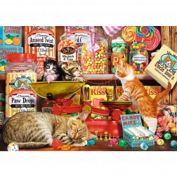Puzzle 1000 stukjes Katten Zoetigheden