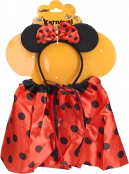 Carnavalsset muis met stippen rood