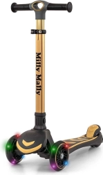 Kinder driewiel-step MILLY MALLY Boogie Golden met LED-wielen