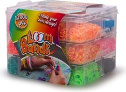 Set voor het vlechten van elastiekjesarmbanden – 10.000 stuks