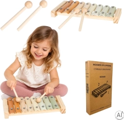 Houten kinderxylofoon met 8 tonen