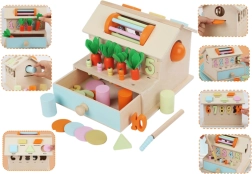 Houten huisje-sorter – interactieve educatieve speelgoed voor kinderen vanaf 18 maanden