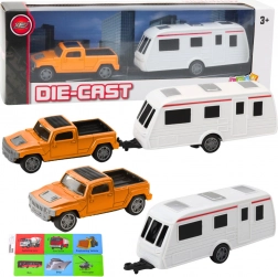 Set terreinwagen met kampeeraanhanger - Oranje