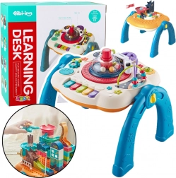 Interactieve educatieve 2-in-1 speeltafel met bouwplaat Blauw