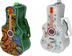 Spaarpot in de vorm van een gitaar