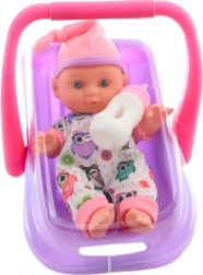 Baby pop in autostoeltje 22 cm met flesje