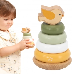 houten educatieve piramide met vogeltje VIGA PolarB