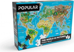 Puzzel wereldkaart 160 stukjes