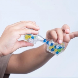 Fidget Blox Sound ontspanningskubus – blauw en geel