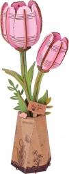3D houten puzzel roze tulp