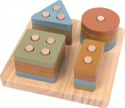 2kids houten stapelbare kleurrijke vormen