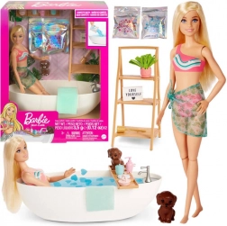 Barbie Relax – bad met confetti-schuim en bad, blonde pop en accessoires