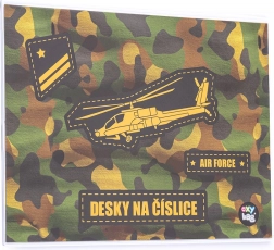 Mappen voor cijfers met helikoptermotief