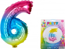 Regenboog ballon nummer 6