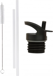 A Little Lovely Company set met dop, rietje en borsteltje voor roestvrijstalen fles 350 ml – Ruimte