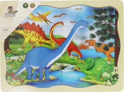 Babu houten puzzel dinosaurussen 24 stukjes