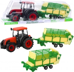 Kindertractor met aanhanger, rood 50 cm