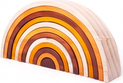 Bigjigs Baby houten stapelbare regenboog natuurlijk groot