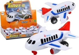 Passagiersvliegtuig Lichten Geluiden Aandrijving Wit