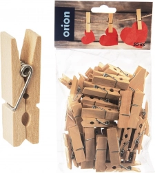 Houten decoratieve wasknijpers 4,5 cm, 50 stuks