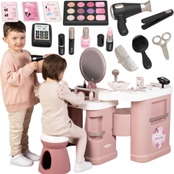 Smoby centrum kleine styliste Beauty – kinderschoonheidssalon 3-in-1 met 32 accessoires