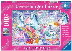 RAVENSBURGER Glinsterende puzzel Paardendroom XXL 100 stukjes