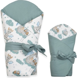 Dubbelzijdige baby inbakerdoek New Baby Draakje 80 × 80 cm