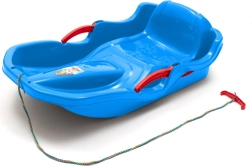 Kunststof slee met rugleuning en remmen Baby Mix Speed Bob blauw