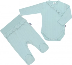 2-delige babyset New Baby Stripes ijsblauw