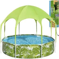 Bestway tuinzwembad met frame 244 × 51 cm met overkapping SPLASH-IN-SHADE